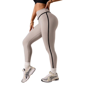 Leggings de yoga taille haute pour femme, effet ventre plat, extensibles, pour entraînement, gym, course, fitness, tenue de sport, compression douce, usage quotidien - Product Image 3
