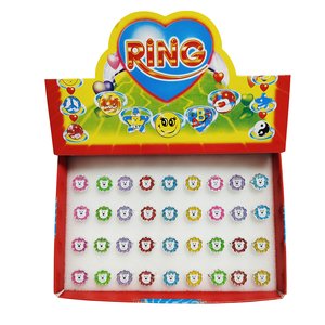 Cute Animal Shape High Quality Eco-friendly Alloy + Resin Rings <b>Mixed</b> Designs Glitter Kids Jewelry Findings <b>Box</b> Pack Made Taiwan - Product Image 5
