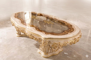 Roman-Inspired Neoclassical Solid Wood Dining Room Furniture Set Hand Carved Customized Color Dining <b>Table</b> Chairs Luxury - Product Image 4