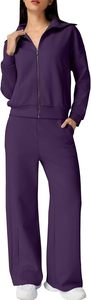 Prix de gros Ensemble de sweat-shirts 2 pièces pour femmes |   Vêtements de sport en polaire en gros |   Survêtement de jogging de haute qualité à faible MOQ - Product Image 4