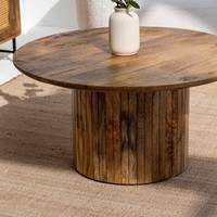 Table basse ronde en bois Vandana Zenova Nova pour salon moderne et décoration contemporaine
