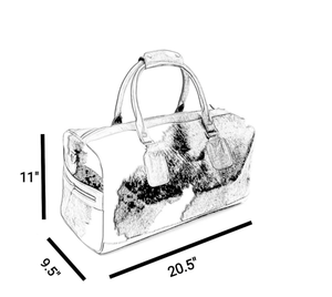 กระเป๋าเดินทางหนังวัวแท้แบบมีขน รุ่นวินเทจ ขนาดใหญ่ รุ่น LHTB-0018 - Product Image 3