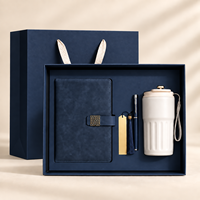 Ensemble cadeau élégant de carnet vert avec stylo, marque-page et thermos, boîte cadeau haut de gamme pour les promotions d'entreprise et la reconnaissance des employés