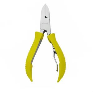 Nail Clipper Stainless Steel Yellow Handle <b>Pointed</b> Blade Wide Jaw Opening For Finger Nail Trimming Adult Use - Product Image 2