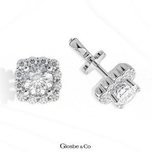 Boucles d'oreilles clous en or jaune/rose/blanc et argent avec diamants Moissanite 6 mm - Certifiées GRA Glosbe & Co OEM ODM Design personnalisé - Product Image 6
