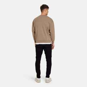 Pull en tricot à col rond et manches raglan pour homme, coupe classique, sweat-shirt décontracté, vêtement d'automne - Product Image 4