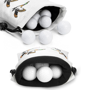 Pochette à balles de golf en cuir premium avec boucle de ceinture, fermeture à pression sécurisée et design compact pour un transport pratique sur le parcours, au prix de gros. - Product Image 3