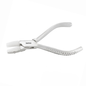 Pince de réparation de lunettes, pince plate à mâchoires en nylon pour opticien, 150 mm, manche fantaisie, outils et équipement de fabrication de bijoux, équipement de soins de la vue - Product Image 1