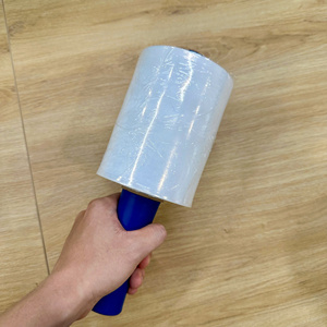 Rouleau de film étirable transparent en LDPE, souple, résistant à l'humidité, pour l'emballage de palettes, logistique industrielle, 300 m - Product Image 1