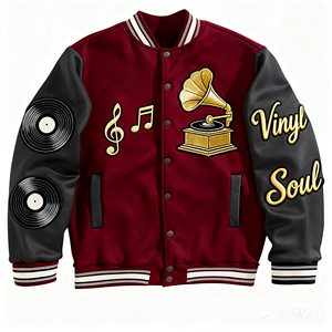 Chaqueta Varsity Personalizada para Hombre, Chaqueta Letterman con Nombre Bordado, Estilo Universitario, Chaqueta de Lana y Cuero Unisex - Product Image 3