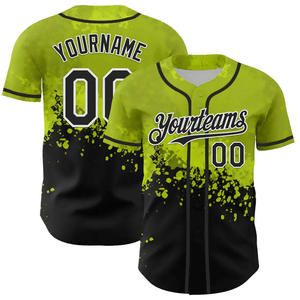 T-shirt de baseball à col en V et fermeture éclair sur le devant, impression numérique personnalisée de haute qualité, 100 % polyester, séchage rapide, coupe ample - Product Image 1