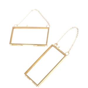 Home Decor Glass & Metal Hanging & Table Top Photo <b>Frame</b> for Wall Decoration, with 2 Sides Glass Customized Decorative <b>Frames</b> - Product Image 3