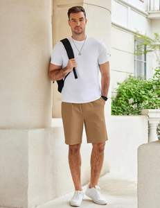 Pantalones Cortos Bermuda para Hombre Essential Comfort, 100% Algodón, Transpirables, de Secado Rápido, con Cierre de Cordón, Casuales, para Gimnasio, Deportes, Verano - Product Image 6