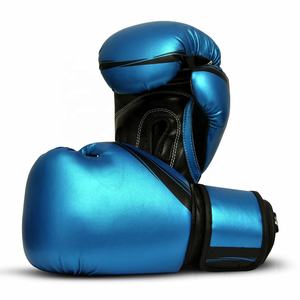 Guantes de boxeo de cuero sintético de cuatro capas de espuma natural MMA Sparring OEM personalizado genuino cuero brillante - Product Image 5