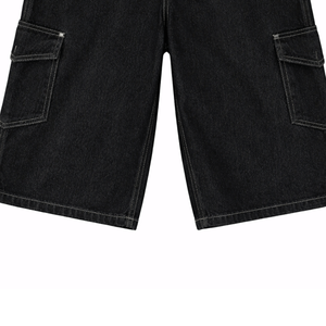 <b>Men</b> Casual Street Style Printed Baggy Denim Graphic Logo <b>Jean</b> Jorts Shorts Custom - Product Image 4