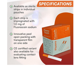 Corneal Abrasion Detection Diagnostic Strips Sterile Test Strips Manual Ophthalmic Corneal Defect Detection.. - Product Image 6