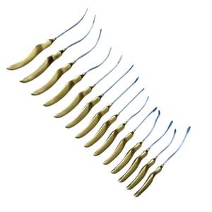 Kit de 14 piezas de instrumentos de cirugía plástica de acero inoxidable, herramientas quirúrgicas cosméticas para levantamiento y disección. - Product Image 3