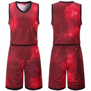 เสื้อบาสเก็ตบอลใหม่สำหรับผู้ชาย ชุดบาสเก็ตบอลแขนกุด 2 ชิ้น เสื้อกั๊ก กางเกงขาสั้น ชุดเสื้อบาสเก็ตบอลไล่เฉดสีแบบซับลิเมชั่น - Product Image 5