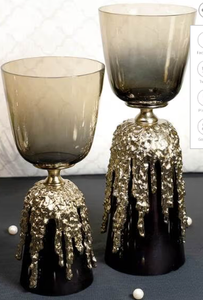Acube Industries Calidad en relieve Portavelas de aluminio Hogar Navidad Precio bajo Linterna de metal y tarros de velas de vidrio - Product Image 3