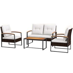 Set Divano da Esterno per Giardino, Cortile, Appartamento o Hotel - Mobili Durevoli in Corda - Product Image 2