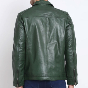 Custom New Premium Design Coated Leather Fabric Waterproof Motor Bike Fashion <b>Jackets</b> with Stand Collar and Front Logo for <b>Men</b> - Product Image 2