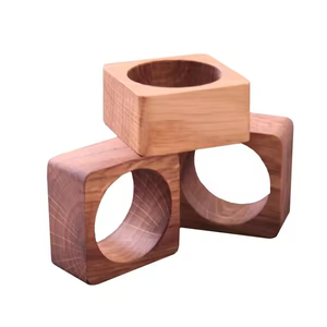 Anillos de Servilleta Modernos de Madera, Accesorios Ecológicos para Mesa, Más de 5 cm de Ancho, para Hotel, Restaurante, Banquete de Boda, Uso Doméstico - Product Image 2