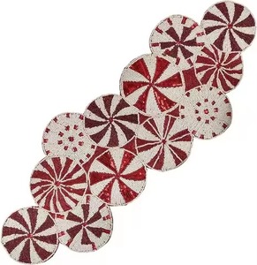 Elegant Handmade Seed Beads <b>Table</b> <b>Runner</b> For <b>Dining</b> Decoration Fashionable Beaded Embroidered <b>Table</b> <b>Runner</b> For Luxury Interior - Product Image 4