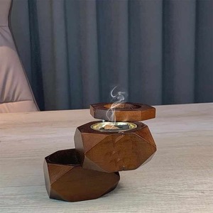 Handmade Wooden Incense Burner <b>Oud</b> Aromatherapy <b>Diffuser</b> Geometric Incense Holder Decorative Home Gift - Product Image 1