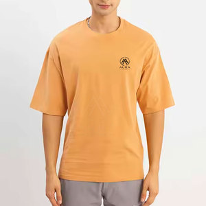 Camiseta extragrande personalizada al por mayor con logo impreso para hombre, manga corta, ropa informal, 100% algodón, corte holgado. - Product Image 3