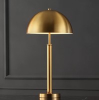Lampe de table en métal doré en forme de dôme |   Lampe de bureau LED à commande tactile simple de style farmhouse |   Éclairage de Luxe pour la Maison