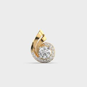 Colgante de Lujo Chapado en Oro de 14K con Moissanita, Corte Brillante Redondo, Forma de Luna, Solitario, Joyería de Compromiso para Mujer - Product Image 3