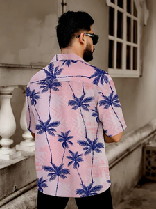 Chemise Hawaïenne Homme Manches Courtes Imprimé Tropical Décontractée Boutonnée Plage Été Haut Coloré à Motifs Floraux Prix Abordable Vente en Gros - Product Image 2