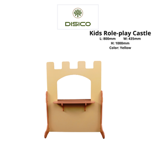 Juego de rol interior para niños, castillo de madera, área de juegos duradera estilo americano, castillo de madera americano - Product Image 6