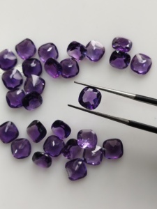Ametyste africaine naturelle 7MM taille coussin violet, pierre précieuse de qualité supérieure pour la fabrication de bijoux - Product Image 5