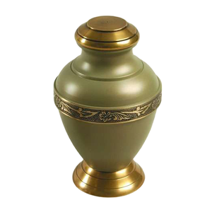 Urnes funéraires pour adultes en laiton de haute qualité avec bande gravée, finition marbre or et noir, urnes funéraires métalliques pour cendres humaines - Product Image 3