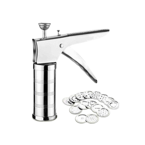 Prensa para galletas de acero inoxidable y juego de glaseado de 25 piezas, forma redonda, ecológico, desechable, utensilios de cocina en stock, hecho en India. - Product Image 1