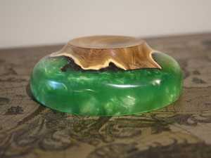 Fabulous Modern Coastal Style Eco-Friendly Washable Home Decor <b>Large</b> <b>Bowl</b> for Green Color Top Polished Epoxy Resin Wood <b>Bowl</b> - Product Image 6