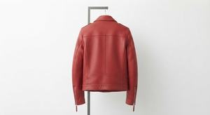 <b>Red</b> Winter Custom Genuine <b>Leather</b> Motorcycle <b>Jacket</b> <b>Men</b> Windproof Breathable Zipper Racing Wear Outerwear - Product Image 2