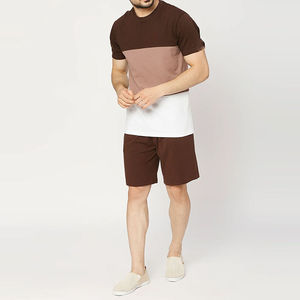 Ensemble deux pièces décontracté et respirant pour homme, avec t-shirt imprimé et short, personnalisable avec logo – Vente en gros – Collection été la plus vendue - Product Image 3