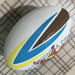 Ballon de rugby d'entraînement de niveau scolaire fait indien entièrement cousu à la main ballon d'entraînement de qualité supérieure pratique ballon de rugby - Product Image 4