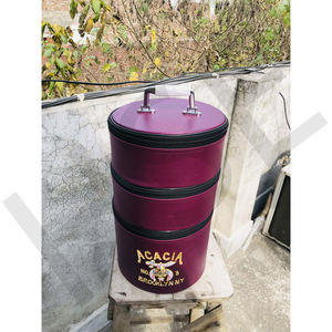 Estuche para Fez Masónico Bordado Personalizado, Meca, Siria, N.° [Número] 27 Brooklyn NY Shriner Bolsa de cuero con estuche - Product Image 1