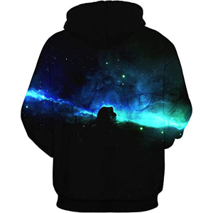 Sweat à capuche personnalisé uni, vierge pour impression et broderie, en molleton de coton et polyester, pour homme, à manches longues, avec poches, style sport - Product Image 6