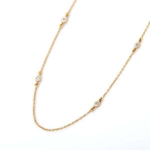 Collier chaîne en or jaune 18 carats avec diamants VVS1-VVS2 certifiés IGI - Product Image 2
