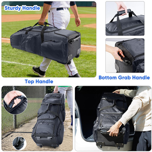Bolsa de béisbol de alta calidad, fácil de transportar para equipos deportivos, ligera, con bolsa para softbol, impresión personalizada. - Product Image 4