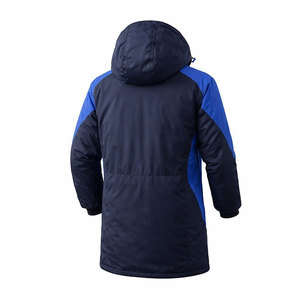 Custom Swim Parka <b>Jacket</b> Blue Panels <b>Jacket</b> Waterproof <b>Long</b> Coat Hooded Fleece Lined <b>Winter</b> Swimming Outerwear for Teams - Product Image 4