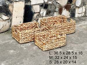 Panier en jacinthe d'eau tressé naturellement, fabriqué à Kochuripana, Vietnam, pour paniers cadeaux, présentoirs de produits, rangement domestique et vente au détail - Product Image 5