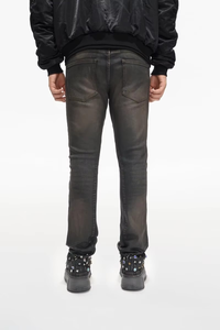 High Quality Cotton <b>Men</b> Jeans American Highstreet Brand Mid-Rise <b>Flare</b> Fit Rhinestone Rivets Vintage Wash Y2K <b>Men's</b> Denim Jeans - Product Image 6