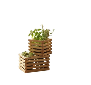 Increíble maceta de madera para decoración de jardín, la más vendida, estilo rústico, para plantas de interior, flores, plantas verdes, uso en escritorio. - Product Image 1