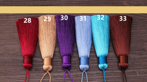 Pendentif à pompon en soie de haute qualité, 250 mm de long, 33 options de couleurs, gamme d'accessoires extra large, choix idéal pour la confection de pompons - Product Image 6