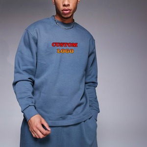 Sweat-shirt Homme Uni Ample à Col Rond, Personnalisable avec Logo, en Polyester/Coton, Manches Longues – Vente en Gros - Product Image 4